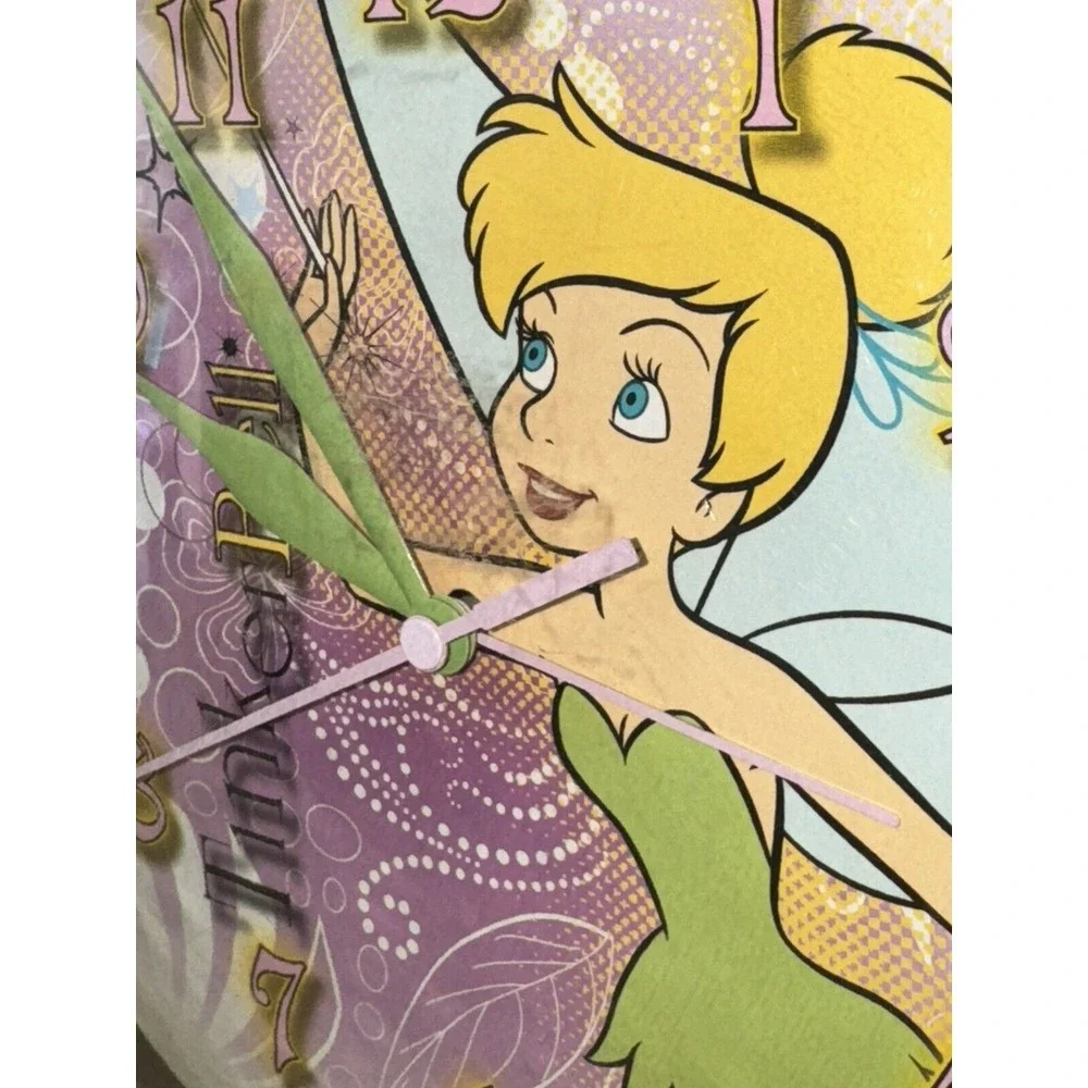Disney Tinkerbell Large Battery Operated‎ Alarm Clock for Table or Wall Working